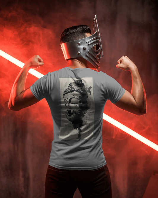 Zen Warrior T-Shirt: Distressed Buddha Back Print